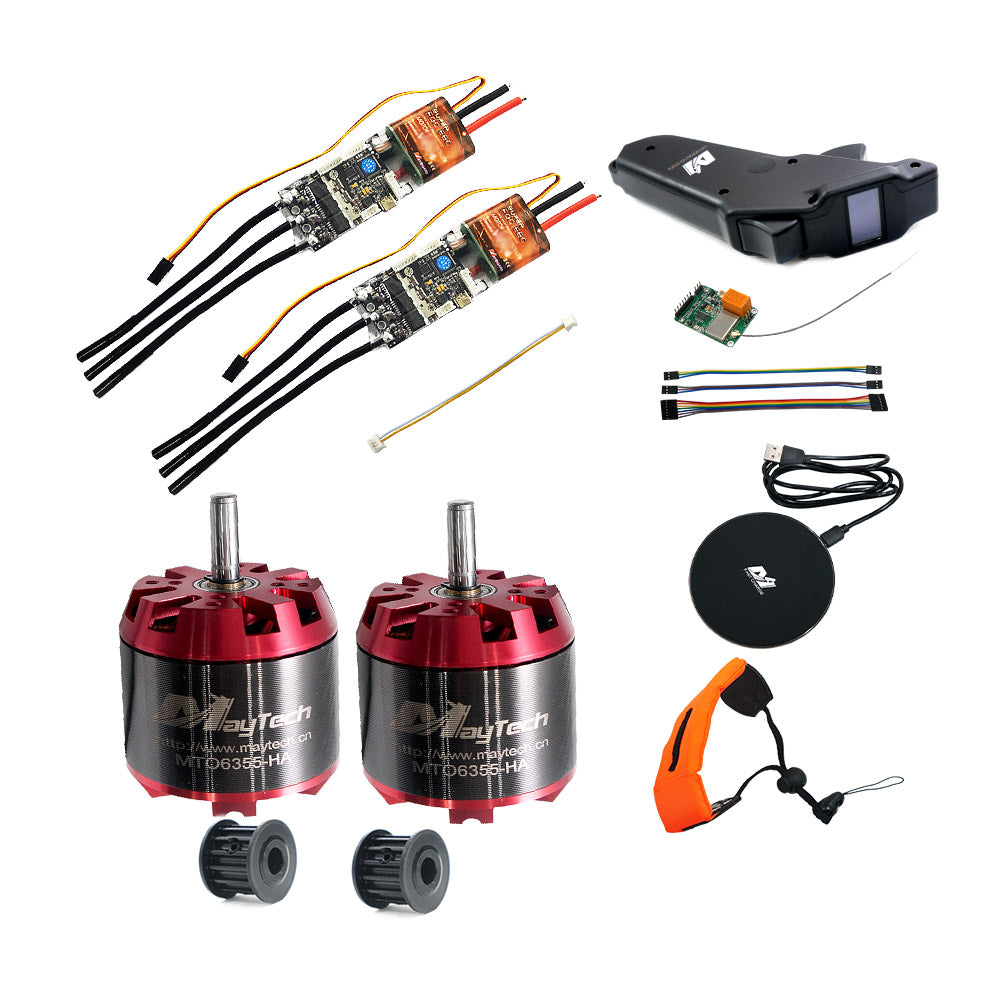 Group D2 Electric Skateboard Kit - Dual 6365 Motors and 50A VESC4 or VESC6 based Controllers