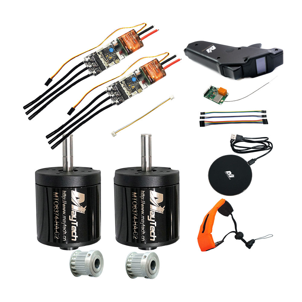 Group D3 Electric Skateboard Kit - Dual 6374 Motors and 50A VESC4 or VESC6 based Controllers