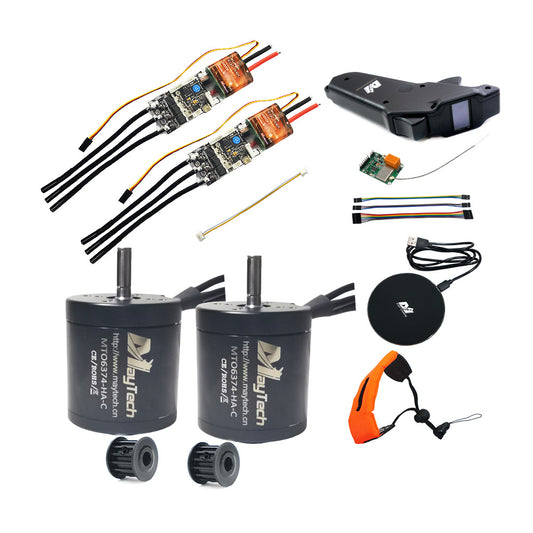 Group D3 Electric Skateboard Kit - Dual 6374 Motors and 50A VESC4 or VESC6 based Controllers