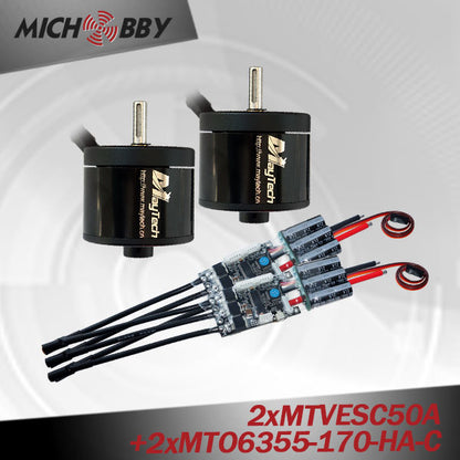 Maytech 6355 170kv electric outrunner with closed cover and 50A VESC based controller for eskate