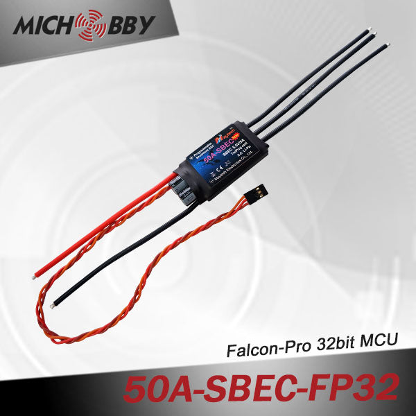 50A 6S FP Brushless ESC 32bit Speed Controller for RC Airplanes MT50A‐SBEC‐FP32