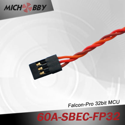 60A 6S FP Brushless ESC 32bit Speed Controller for RC Airplanes MT60A‐SBEC‐FP32