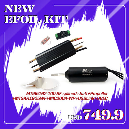 12S Efoil Kit 65162 Waterproof Motor 200A Waterproof Watercooled ESC V2 Remote