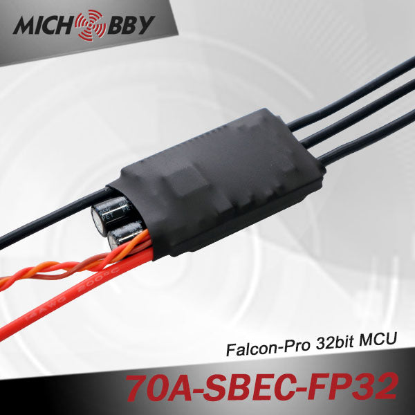 70A 6S FP Brushless ESC 32bit Speed Controller for RC Airplanes MT70A‐SBEC‐FP32