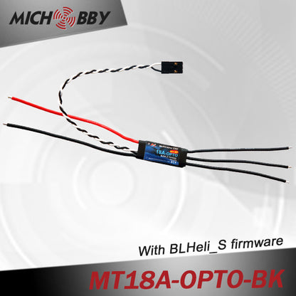 18A Brushless ESC BLHeli_S Firmware Speed controller for Multicopters Drones MT18A-OPTO-BK