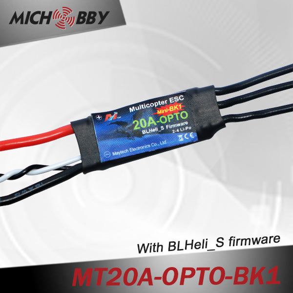 20A Brushless ESC BLHeli_S Firmware Speed controller for Multicopters Drones MT20A-OPTO-BK1/BK2