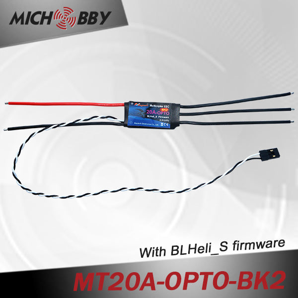 20A Brushless ESC BLHeli_S Firmware Speed controller for Multicopters Drones MT20A-OPTO-BK1/BK2