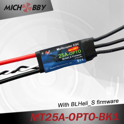 25A Brushless ESC BLHeli_S Firmware Speed controller for Multicopters Drones MT25A-OPTO-BK1/BK2