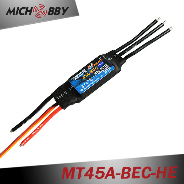 45A 4S ESC Brushless Electric Speed Controller for RC Airplanes Helicopters MT45A-BEC-HE
