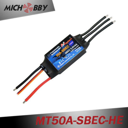 50A 4S ESC Brushless Electric Speed Controller for RC Airplanes Helicopters MT50A-SBEC-HE
