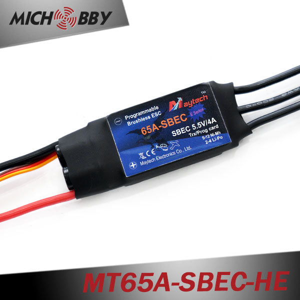65A 6S ESC Brushless Electric Speed Controller for RC Airplanes Helicopters MT65A-SBEC-HE