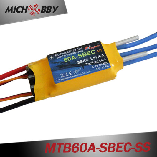 MTB60A-SBEC-SS 60A 6S Baitboat Brushless ESC Speed Controller for RC Fish Finder Fish Boat gps autopilot feeding boats