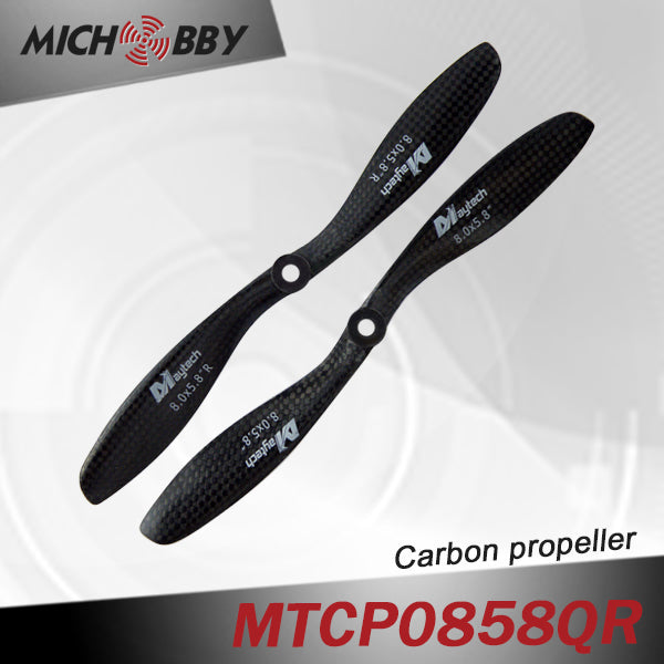 MTCP0858QR Quick Release Carbon Fiber Propeller 8x5.8'' CW & CCW in Pair for WALKERA/QRX450/QRX450PRO/CX4/TALI500