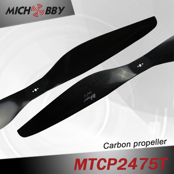 Carbon fiber propeller 24.0x7.5inch for aerial photography uav