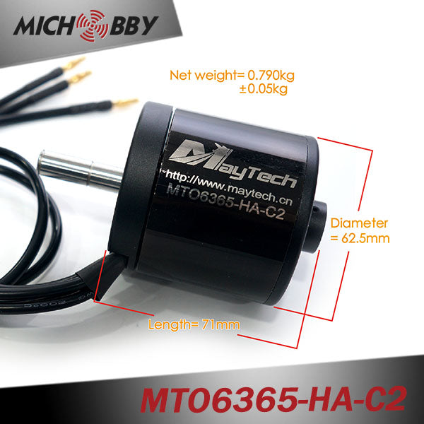 In Stock! MTO6365-170-HA-C2 Maytech 6365 170KV brushless outrunner motor waterproof 10mm shaft