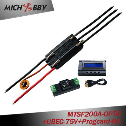 Maytech 200A 8LIPO OPTO ESC with Water-cooling Aluminum Case Controller for electric boat baitboat remote controled boat
