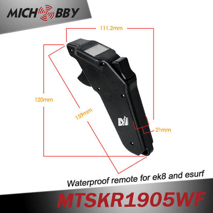 (In Stock!) Maytech MTSKR1905WF V2 New Waterproof Remote Control for Esk8/Esurf with Display and Wireless Charging Functions with Receiver