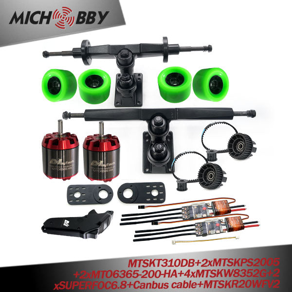 Maytech Electric Skateboard Conversion Kit Sensored 6374 Motor 6355 Outrunner Remote Controller 2.4ghz Vesc Controller