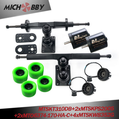 In Stock! Maytech 4-Wheel Electric Skateboard Belt Drive Motor Kit Electric Skateboard Brushless Electric Motor 83mm/90mm Wheels kits
