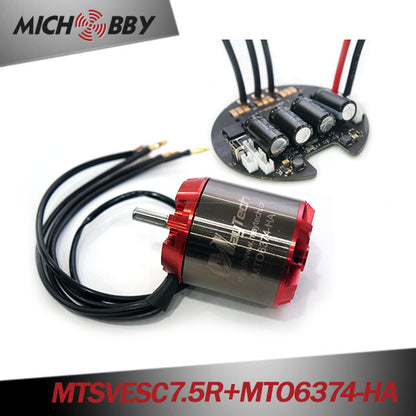 (18-75V Motor ESC Kit) Sensored 6374 90KV Open Cover Motor+ 75V VESC based controller for Robotics Electric Skateboard Longboard